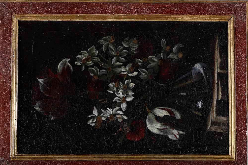 Scuola del XVII Secolo Natura Morta con Vaso di Fiori