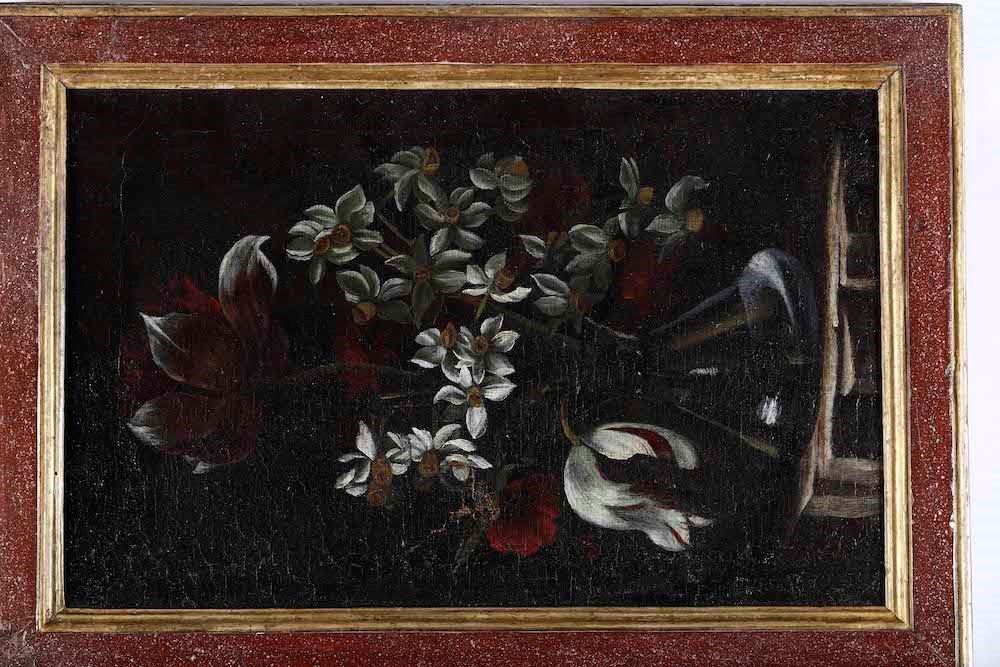 Scuola del XVII Secolo Natura Morta con Vaso di Fiori