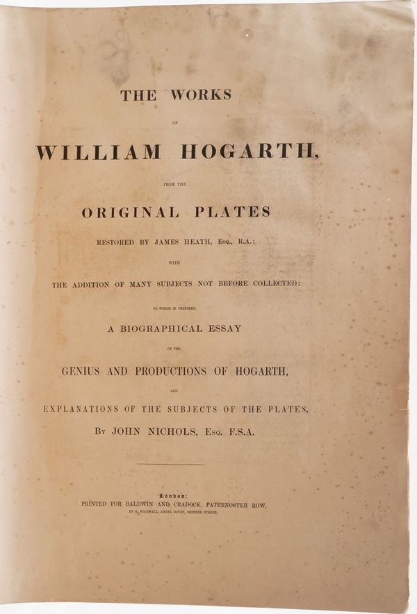 William Hogart Raccolta di incisioni. Fine sec. XVIII - Inizio sec. XIX.
