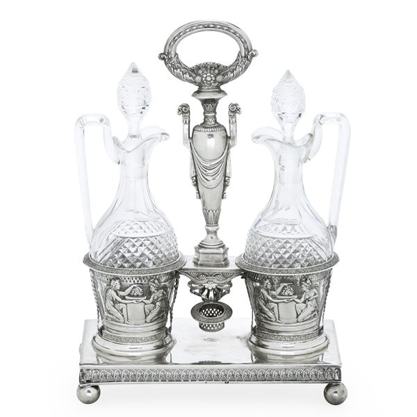A cruet stand, France, early 1800s