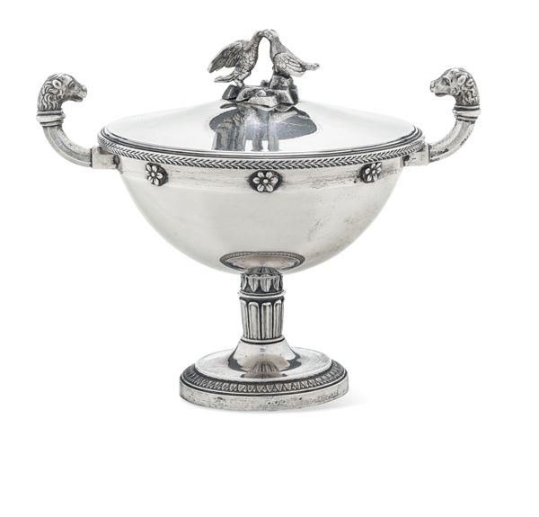 A silver puerperal cup, Europe, 1800s