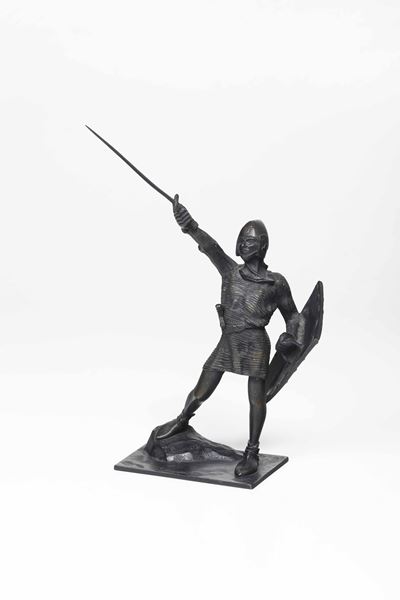 Da Modello di Enrico Butti (1847-1932). Fonditore del XX Secolo il Guerriero di Legnano