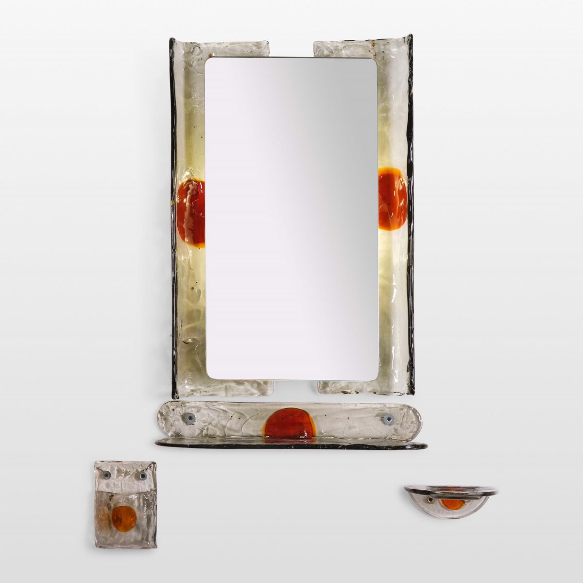 Av Mazzega - Specchiera Luminosa con Elementi Portaoggetti