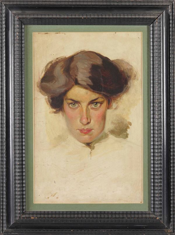 Pittore del XIX-XX secolo Ritratto di ragazza