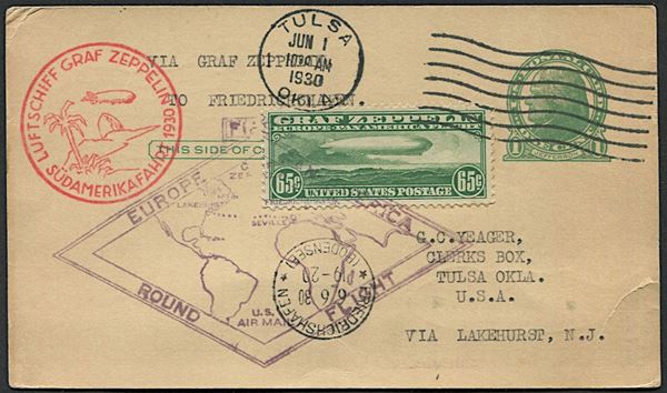 1930, Stati Uniti, P.A. Zeppelin, i tre valori emessi