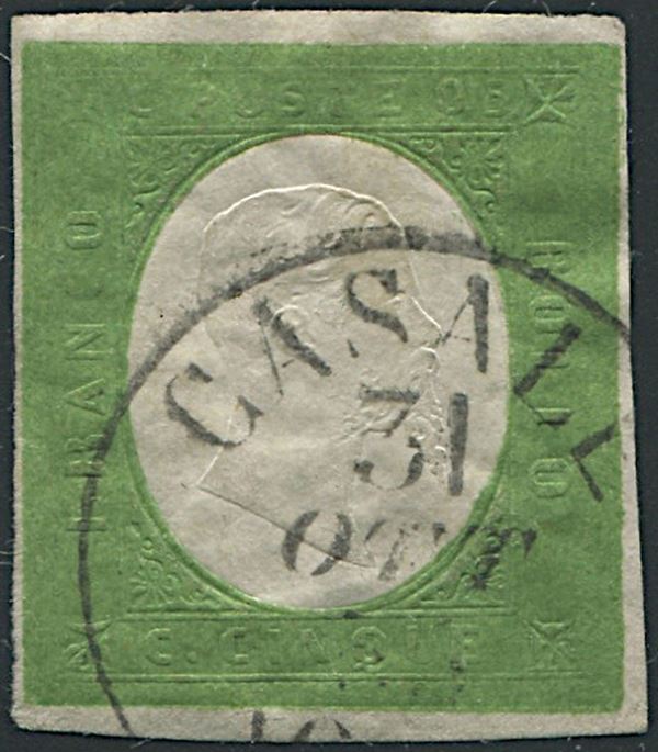 1854, Sardegna, 5 cent. III emissione (S. 7)