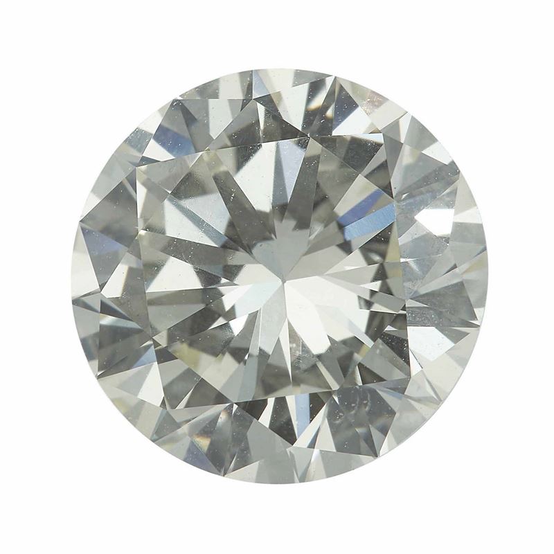 Diamante taglio brillante di ct 4.40, colore O, caratteristiche interne VVS2, fluorescenza UV debole azzurra  - Asta Fine Jewels - Cambi Casa d'Aste