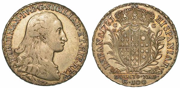 NAPOLI. FERDINANDO IV DI BORBONE, 1759-1799. Ducato da 100 Grana 1785.