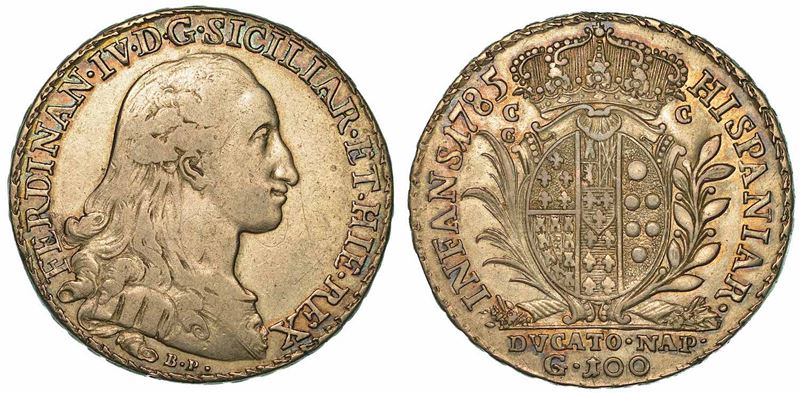 NAPOLI. FERDINANDO IV DI BORBONE, 1759-1799. Ducato da 100 Grana 1785.  - Auction Numismatics - I - Cambi Casa d'Aste