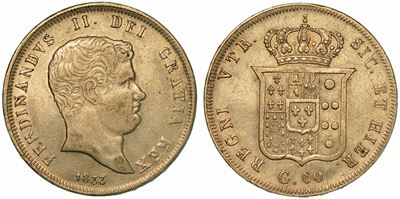 Napoli. Ferdinando II di Borbone, 1830-1859. Mezza Piastra da 60 Grana 1833.