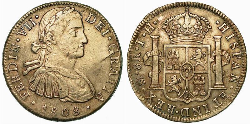 MESSICO. FERNANDO VII, 1808-1833. 8 Reales 1808. Città del Messico.  - Asta Numismatica - I - Cambi Casa d'Aste