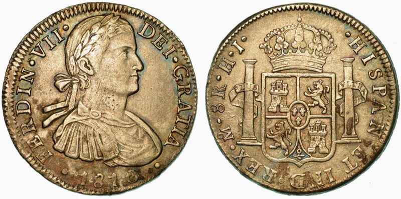 MESSICO. FERNANDO VII, 1808-1833. 8 Reales 1810. Città del Messico.  - Auction Numismatics - I - Cambi Casa d'Aste