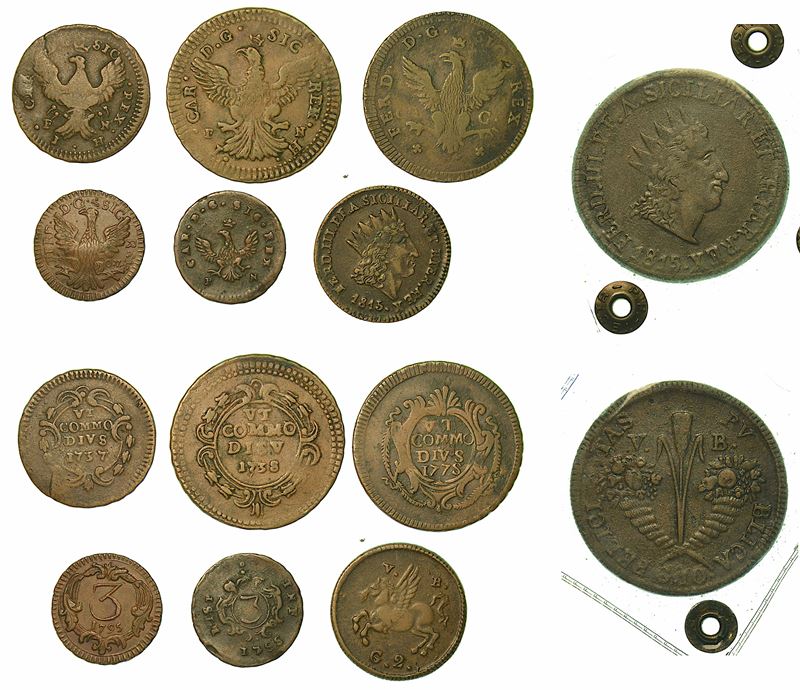 SICILIA. Lotto di sette monete.  - Asta Numismatica - I - Cambi Casa d'Aste