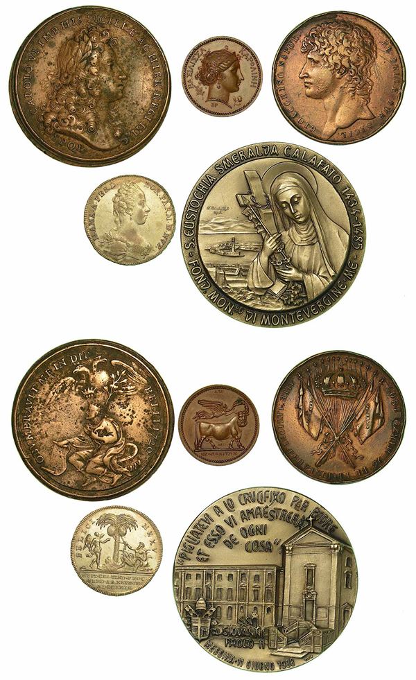 AREA ITALIANA. Lotto di cinque medaglie.