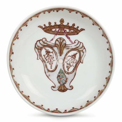 Piattino Brignole-raggivenezia, Manifattura Vezzi, 1724-1727