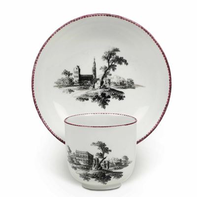 Tazza con Piattinovienna, Manifattura Imperiale, 1760-1780 Circapittura di Jacob Ressler