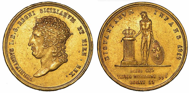 NAPOLI. FERDINANDO I DI BORBONE, 1816-1825. 15 Ducati 1818.  - Auction Numismatics - I - Cambi Casa d'Aste