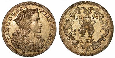 Napoli. Carlo II di Spagna, 1665-1700. Tarì 1696.