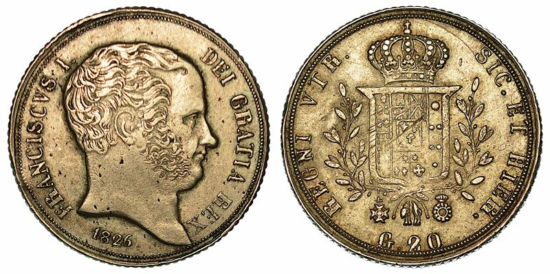 NAPOLI. FRANCESCO I DI BORBONE, 1825-1830. Tarì 1826.  - Auction Numismatics - I - Cambi Casa d'Aste