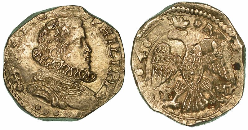 SICILIA. FILIPPO IV D'ASBURGO, 1621-1665. 4 Tarì 1646. Messina.  - Auction Numismatics - I - Cambi Casa d'Aste