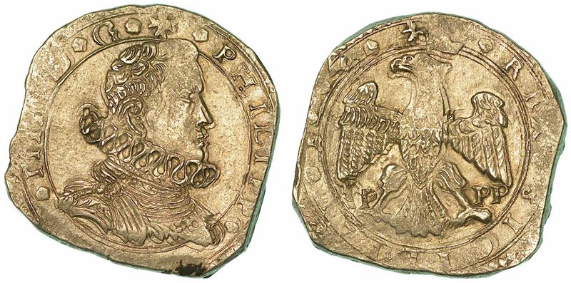 SICILIA. FILIPPO IV D'ASBURGO, 1621-1665. 4 Tarì 1654 (data poco leggibile). Messina.  - Asta Numismatica - I - Cambi Casa d'Aste