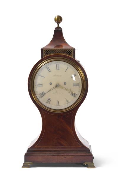 Pendola da Tavolo con Cassa in Mogano, Inghilterra XX Secolo