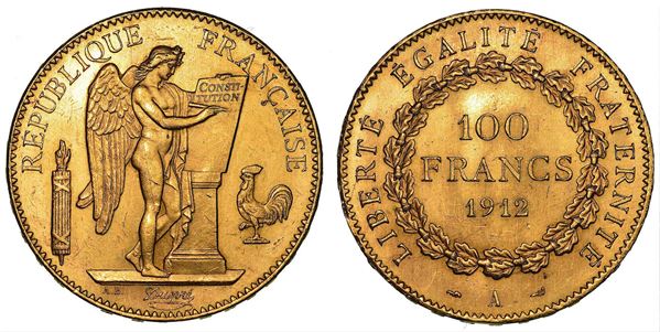 FRANCIA. TROISIEME REPUBLIQUE, 1871-1940. 100 Francs 1912. Parigi.