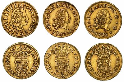 Spagna. Lotto di Tre Monete.