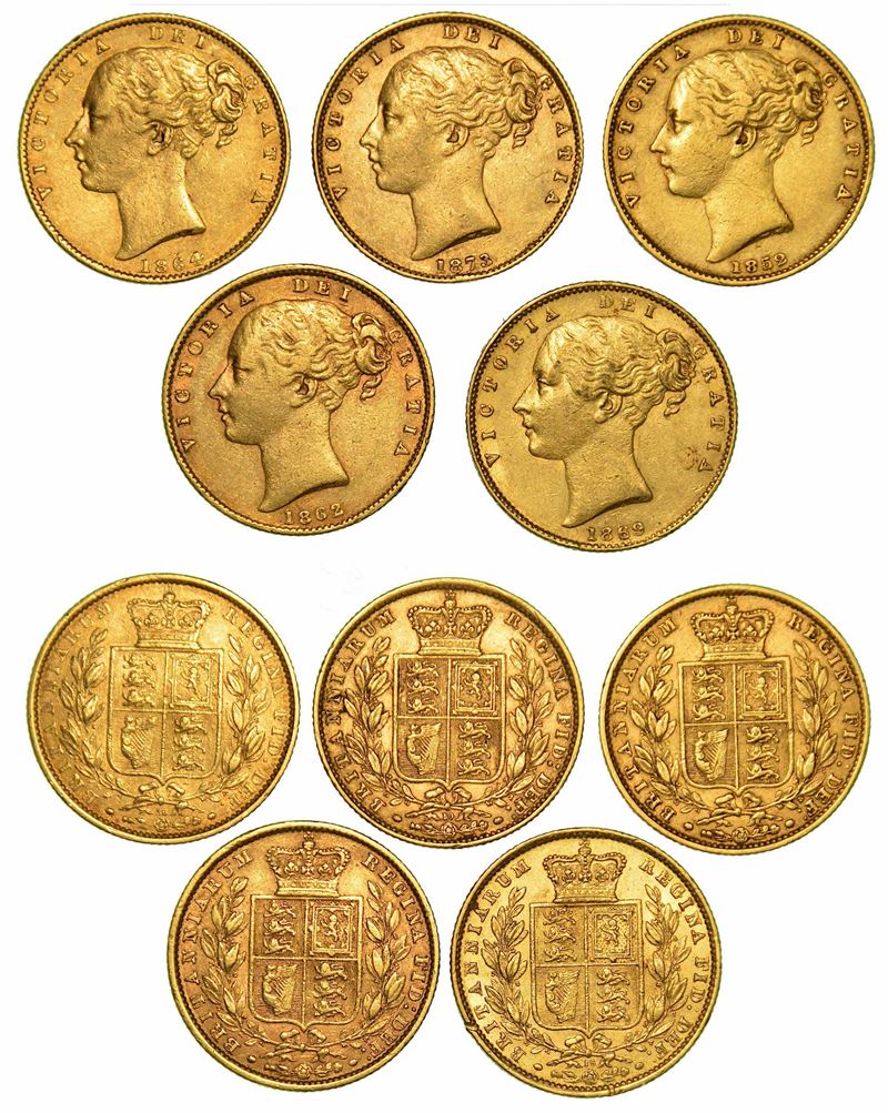 REGNO UNITO. Lotto di cinque monete.  - Asta Numismatica - I - Cambi Casa d'Aste