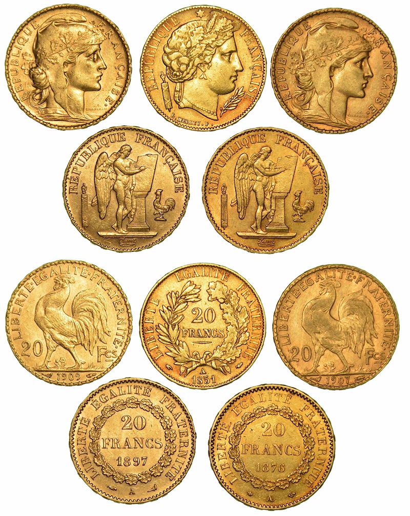 FRANCIA. Lotto di cinque monete.  - Asta Numismatica - I - Cambi Casa d'Aste