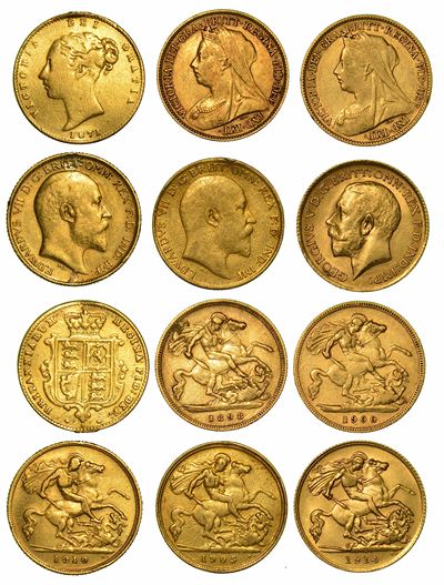 Regno Unito. Lotto di Sei Monete.