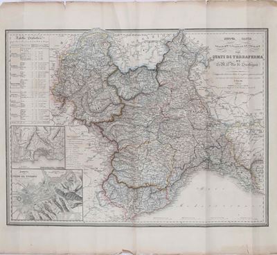 Carta Geografica e Stradale degli Stati del Re di Sardegna, 1853