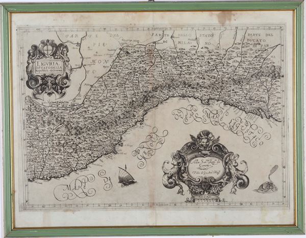 Magini Antonio Liguria o stato della republica di Genova, Bologna, 1620