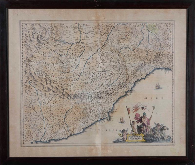 Carta topografica del Ponente genovese  - Asta Stampe, Vedute e Carte Geografiche - Cambi Casa d'Aste