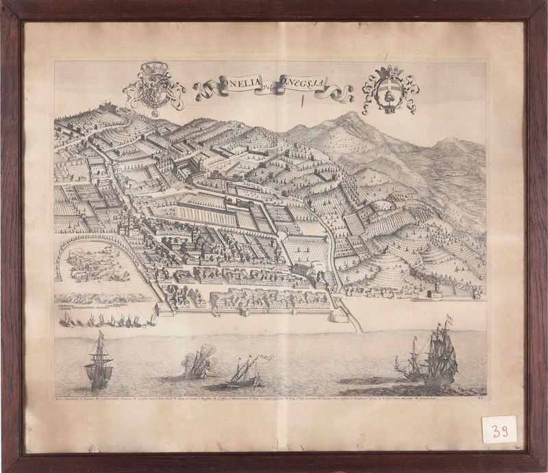 Theatrum Sabaudiae Onelia vulgo Oneglia, sec. XVIII  - Auction Antique and rare books, Prints, Views and Maps - Cambi Casa d'Aste