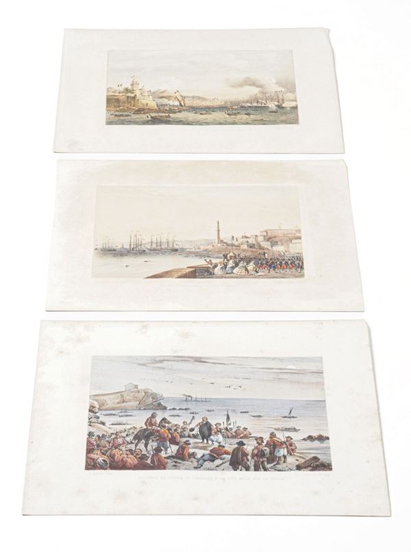 Il Risorgimento a Genova Partenza da Genova di Garibaldi.../ Genova_Sbarco delle truppe francesi / Genova_Arrivo dell'imperatore Napoleone III