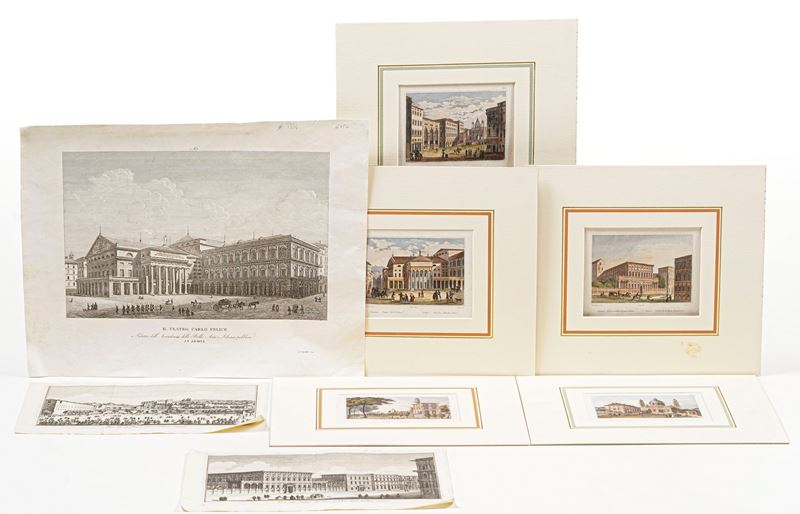 Genova - Incisori del secolo XVIII-XIX Tredici vedute di Genova  - Auction Antique and Modern Prints - Cambi Casa d'Aste