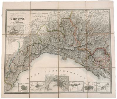 Maggi, Giovanni Battista, Carta corografica di Genova, olio su tela, 1840