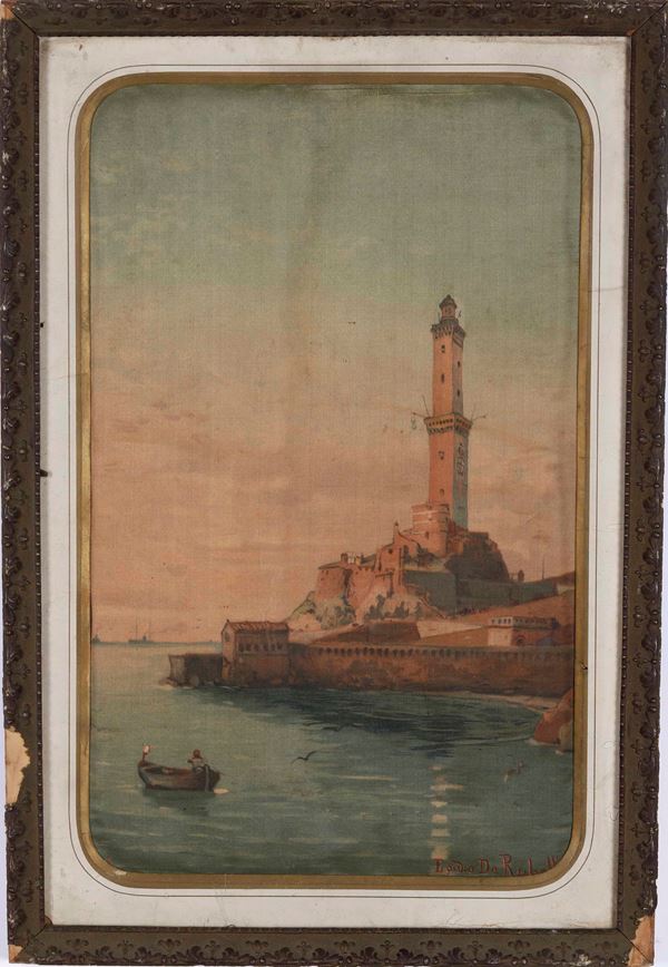 Egidio De Rubelli Veduta della Lanterna di Genova, 1860