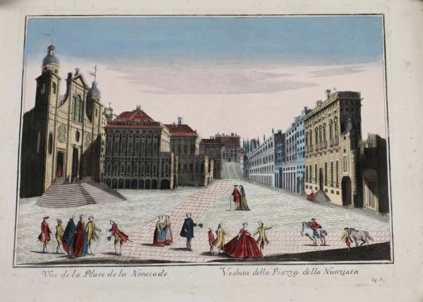 Vedute remondiniane o simili Sette vedute di Genova, secolo XVII-XVIII
