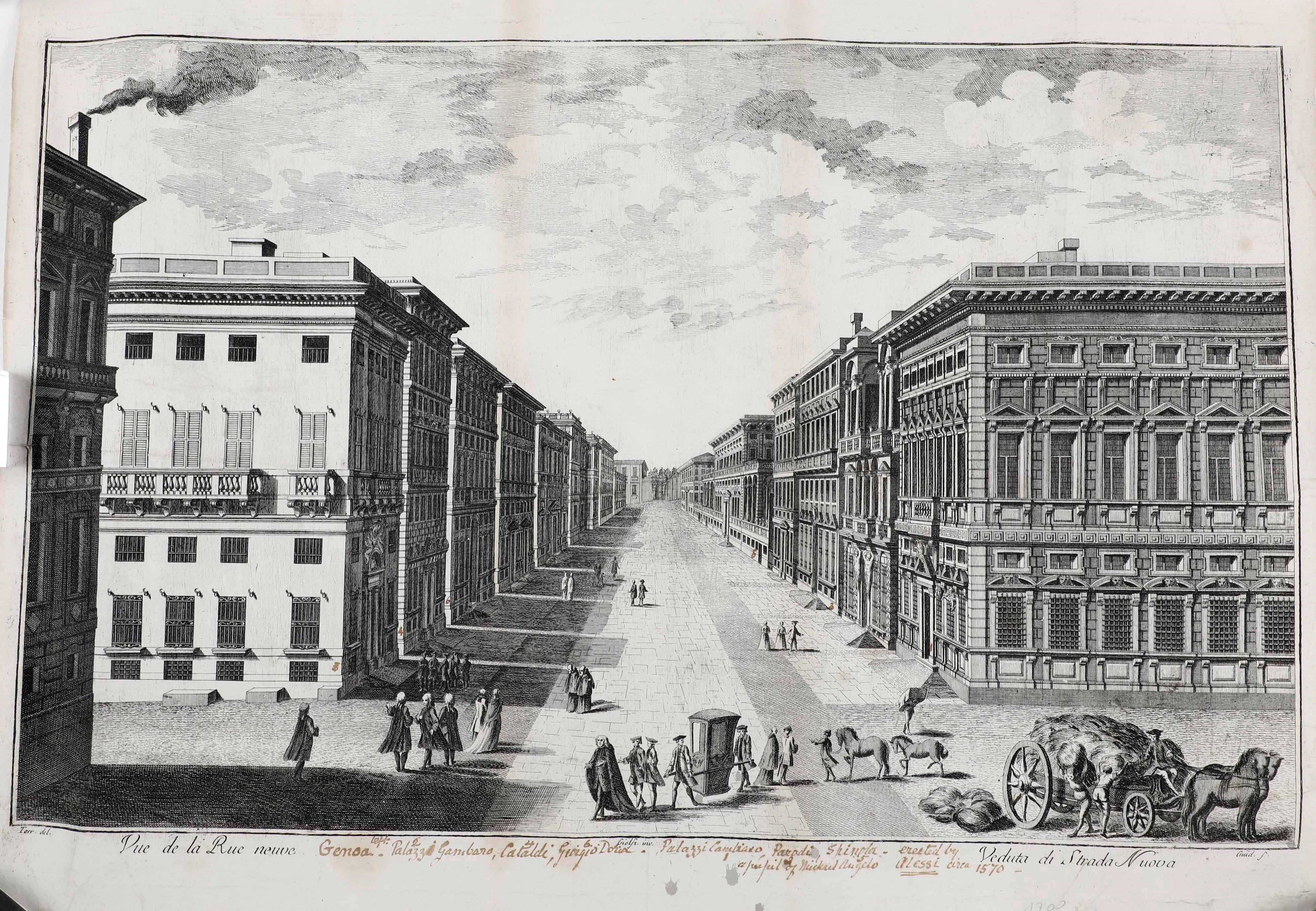 Genova - Liguria 4 Carte Topografiche della Liguria ed una Veduta di Genova, Secolo XVII-XVIII