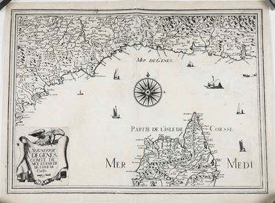 Carta Topografica di Liguria e Corsica