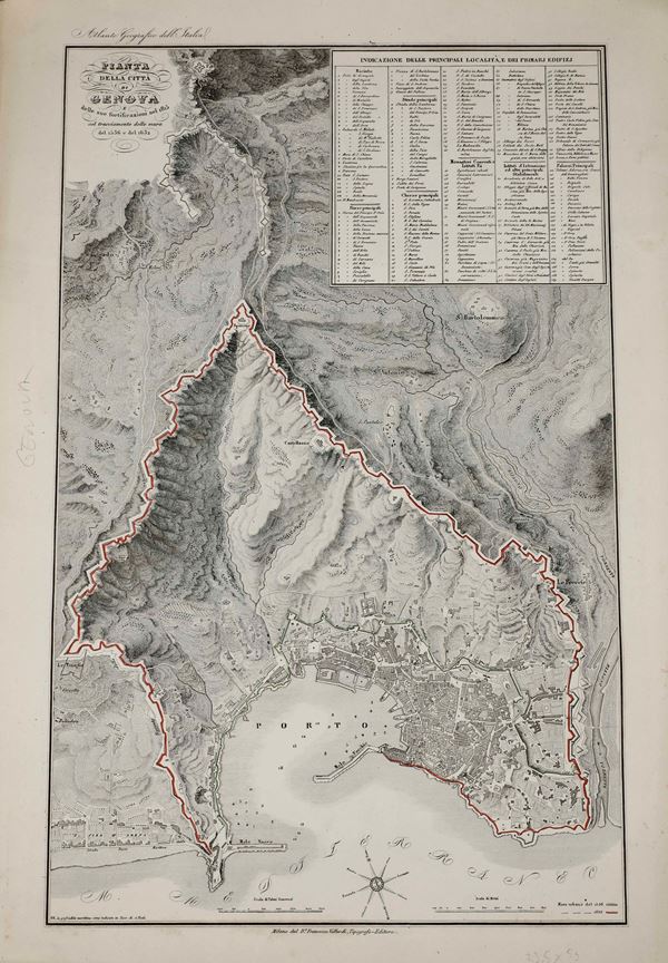 Carte topografiche  di Genova, secolo XIX