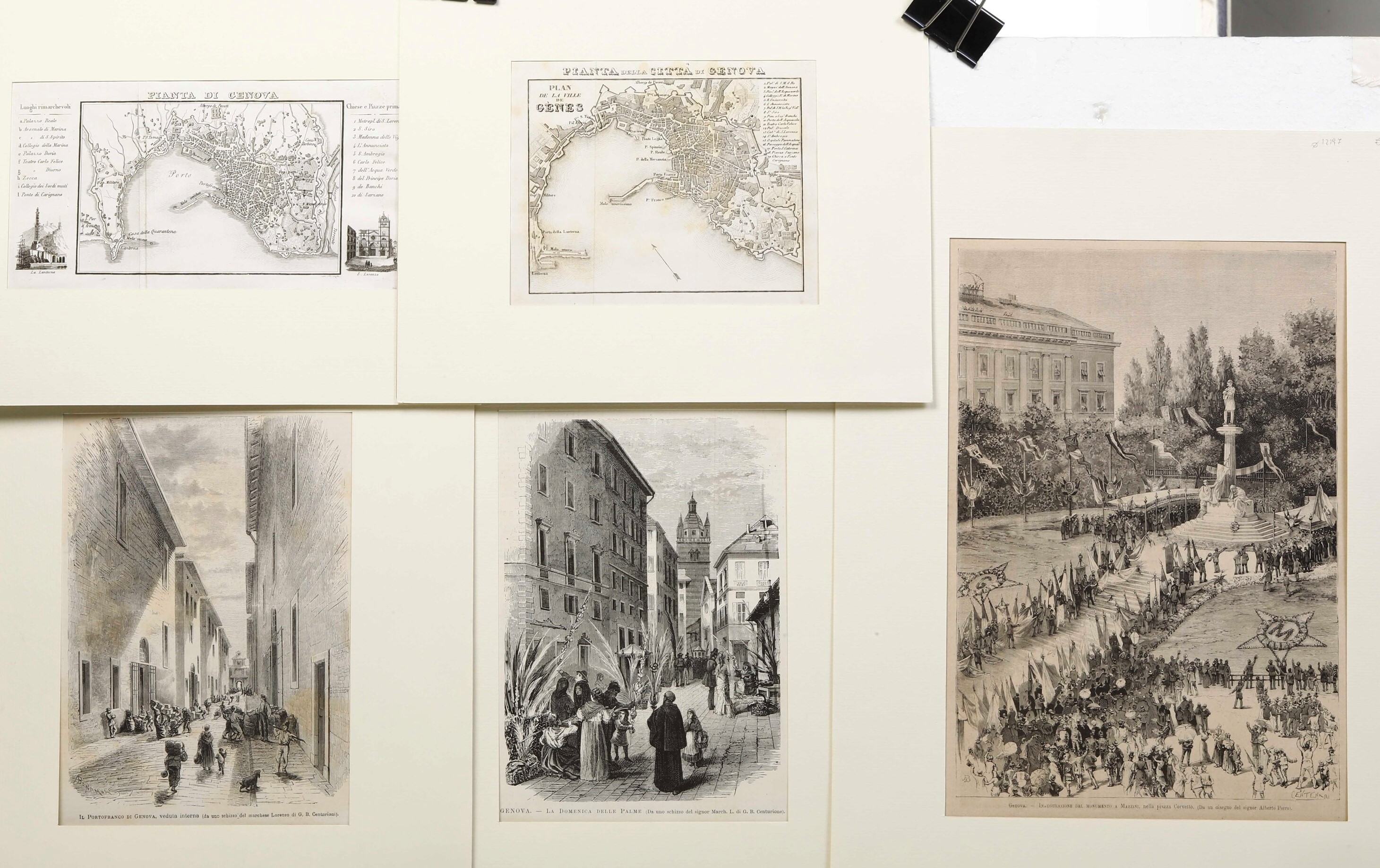 Genova, Miscellanea di stampe storiche del XIX secolo