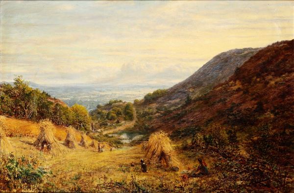 George William Mote (1832-1909) Paesaggio campestre