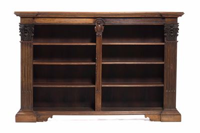 Libreria Neorinascimento con Montanti Scanalati con Capitelli