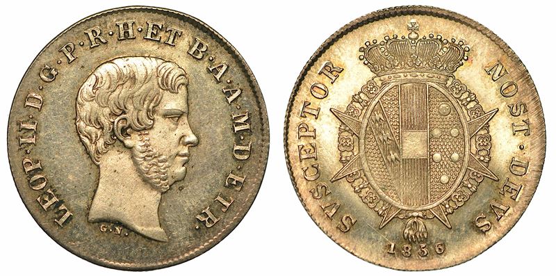 FIRENZE. LEOPOLDO II DI LORENA, 1824-1859. Paolo 1856 (II serie).  - Auction Numismatics - I - Cambi Casa d'Aste