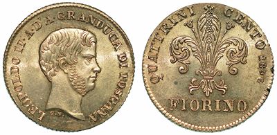 Firenze. Leopoldo II di Lorena, 1824-1859. Fiorino 1856.