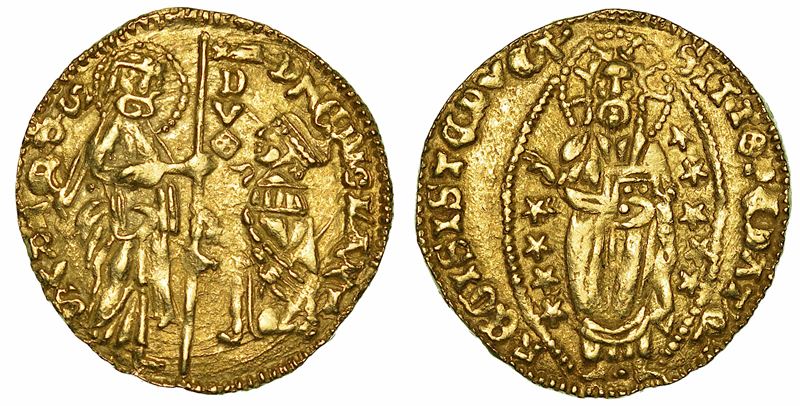 CHIO (MAONA), 1347-1566. FILIPPO MARIA VISCONTI (1424-1436). Ducato.  - Auction Numismatics - I - Cambi Casa d'Aste