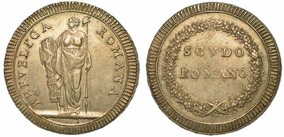 Roma. Prima Repubblica Romana, 1798-1799. Scudo Romano.